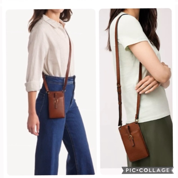 ❤️Flash SALE❤️✨🆕✨Brand New Fossil Leather Phone Bag - Picture 1 of 6
